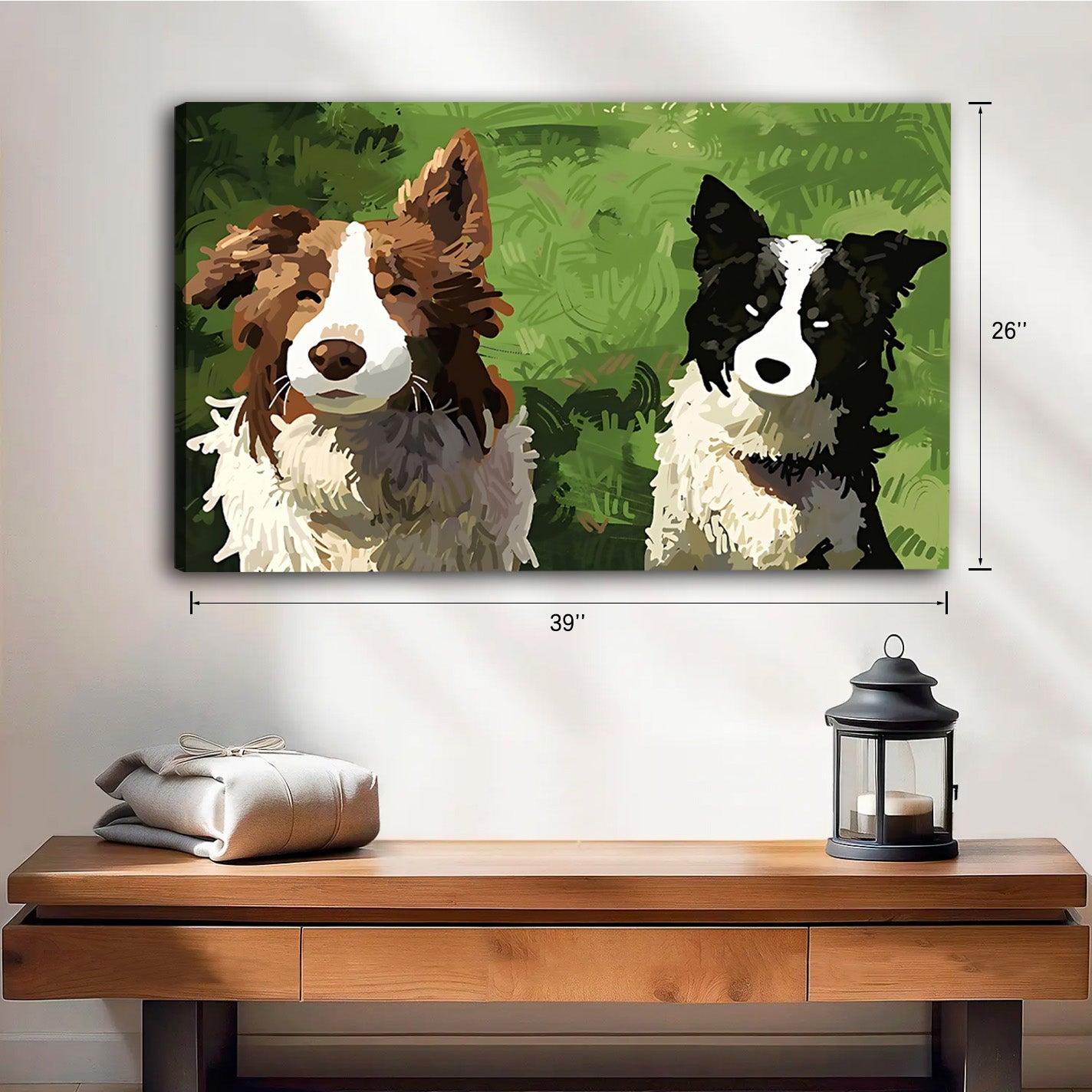 Funny Puppy Art -  Canvas Wall Art - Abstract Funny Living Room Decor| Liberty Signs  #HZ007