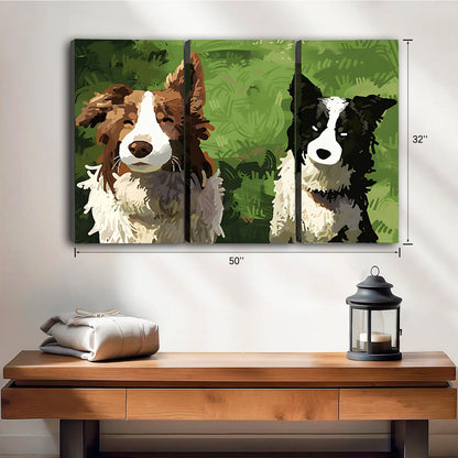Funny Puppy Art -  Canvas Wall Art - Abstract Funny Living Room Decor| Liberty Signs  #HZ007