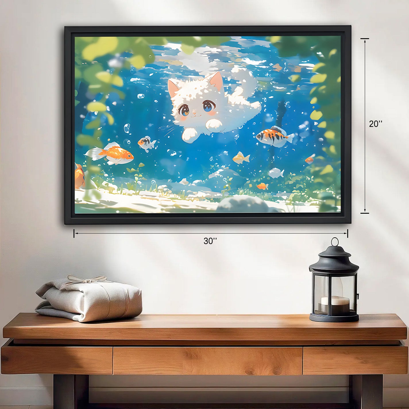 Funny Cat Art -  Canvas Wall Art - Abstract Funny Living Room Decor| Liberty Signs  #HZ010