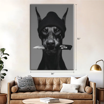 Funny Puppy Art - Canvas Wall Art - Abstract Funny Living Room Decor| Liberty Signs  #SZ013