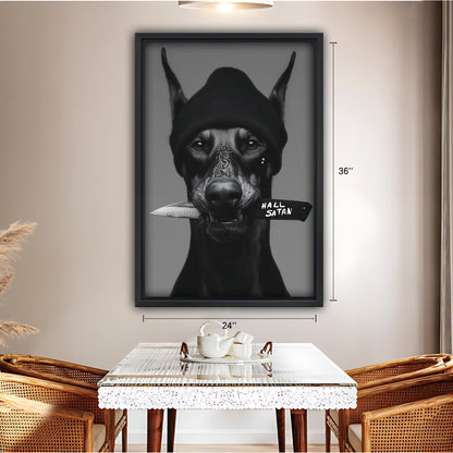 Funny Puppy Art - Canvas Wall Art - Abstract Funny Living Room Decor| Liberty Signs  #SZ013