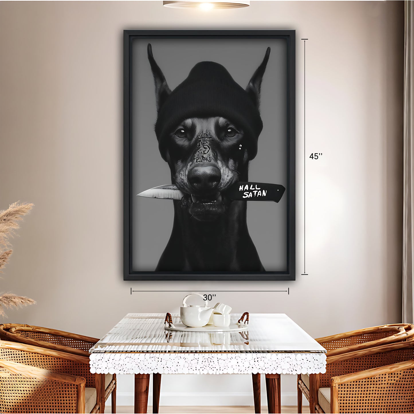Funny Puppy Art - Canvas Wall Art - Abstract Funny Living Room Decor| Liberty Signs  #SZ013