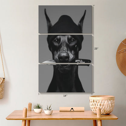 Funny Puppy Art - Canvas Wall Art - Abstract Funny Living Room Decor| Liberty Signs  #SZ013