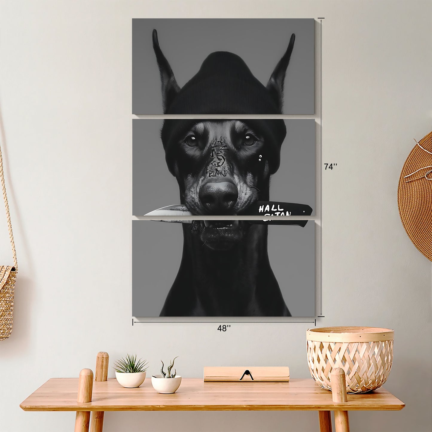 Funny Puppy Art - Canvas Wall Art - Abstract Funny Living Room Decor| Liberty Signs  #SZ013