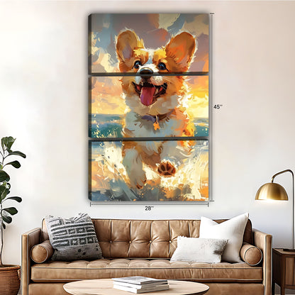 Funny Puppy Art - Canvas Wall Art - Abstract Funny Living Room Decor| Liberty Signs #SZ017