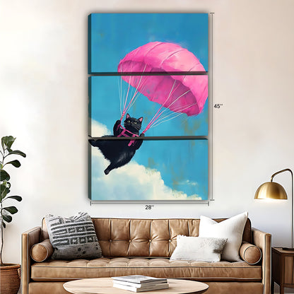 Funny Cat Art -  Canvas Wall Art - Abstract Funny Living Room Decor| Liberty Signs #SZ018