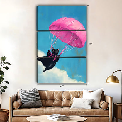 Funny Cat Art -  Canvas Wall Art - Abstract Funny Living Room Decor| Liberty Signs #SZ018