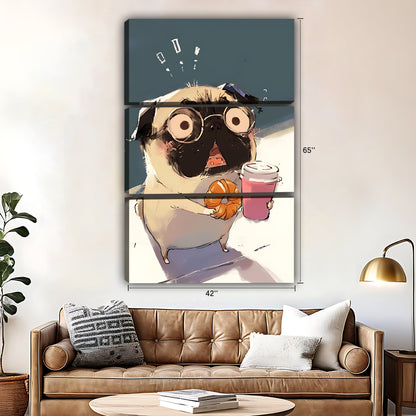 Funny Puppy Art -  Canvas Wall Art - Abstract Funny Living Room Decor| Liberty Signs #SZ019