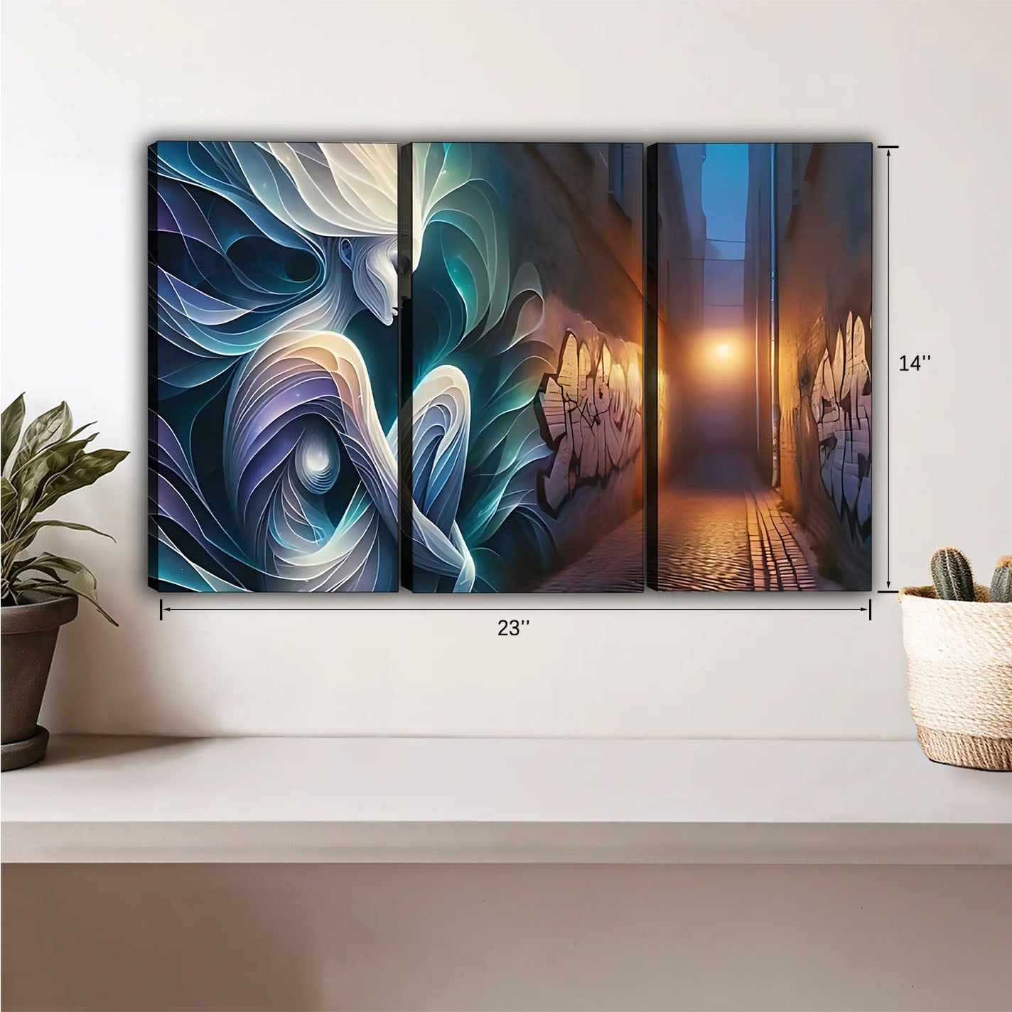 Neutral Abstract Framed Wall Art - Minimalist Line Art for Office or Studio Liberty Signs#HZ028