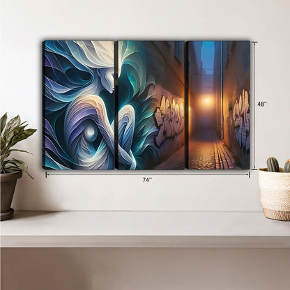 Neutral Abstract Framed Wall Art - Minimalist Line Art for Office or Studio Liberty Signs#HZ028