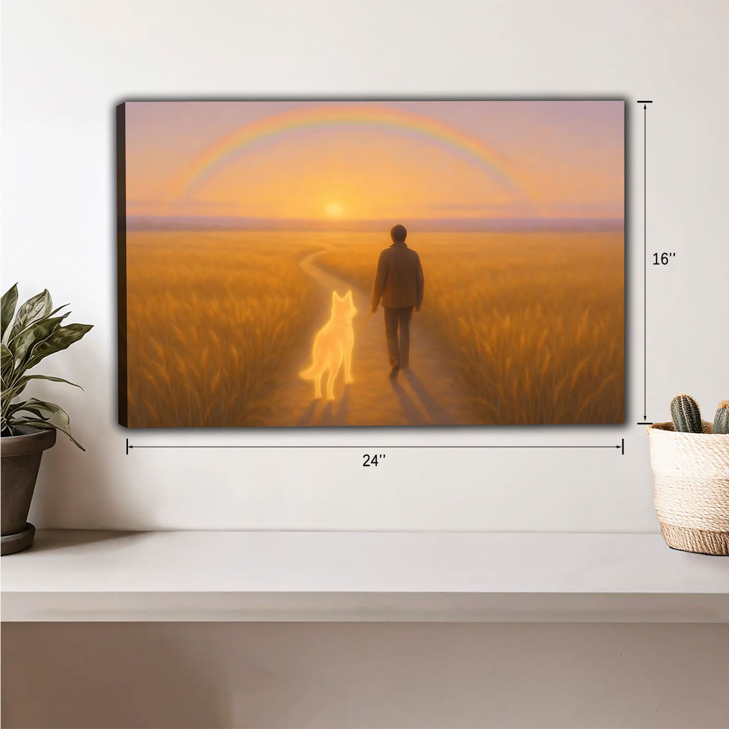 Funny Dog Art - Canvas Wall Art - Abstract Funny Living Room Decor| Liberty Signs #HZ029