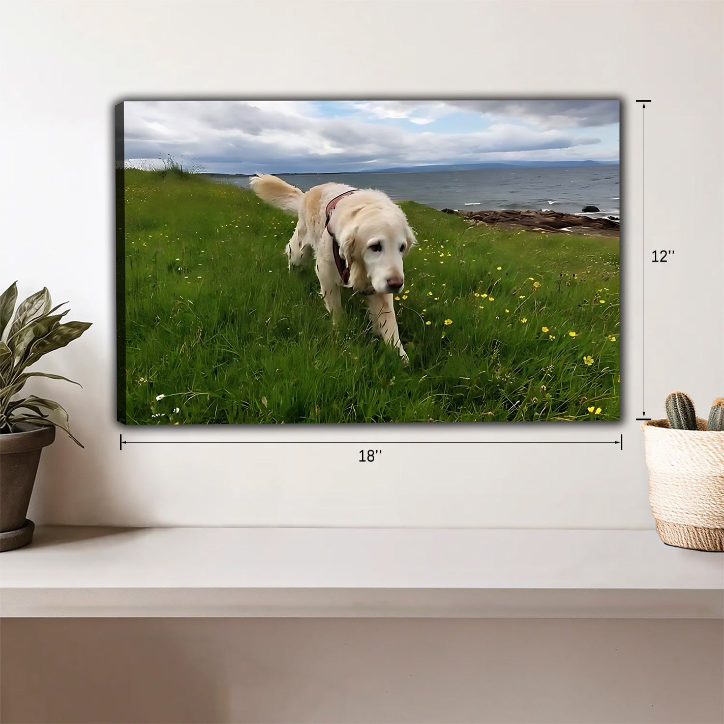 Funny Dog Art - Canvas Wall Art - Abstract Funny Living Room Decor| Liberty Signs #HZ030