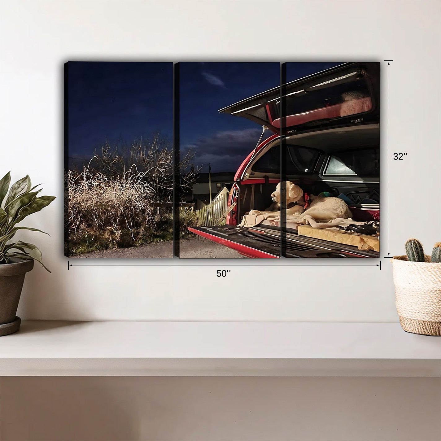 Funny Dog Art - Canvas Wall Art - Abstract Funny Living Room Decor| Liberty Signs #HZ031