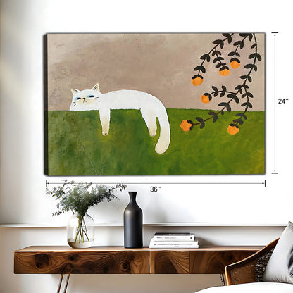 Funny Cat Art - Canvas Wall Art - Abstract Funny Living Room Decor| Liberty Signs #HZ036