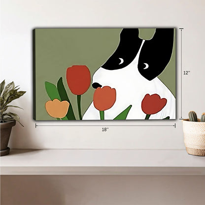Funny Dog Art - Canvas Wall Art - Abstract Funny Living Room Decor| Liberty Signs #HZ038