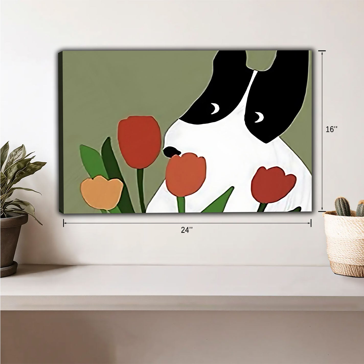 Funny Dog Art - Canvas Wall Art - Abstract Funny Living Room Decor| Liberty Signs #HZ038