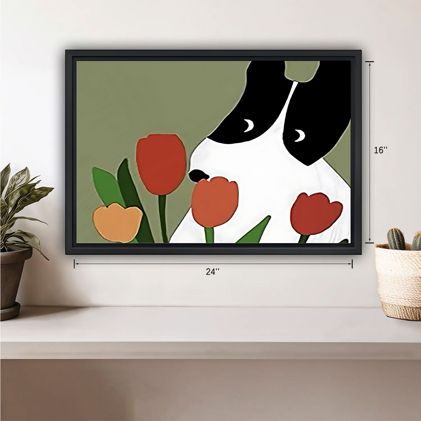 Funny Dog Art - Canvas Wall Art - Abstract Funny Living Room Decor| Liberty Signs #HZ038
