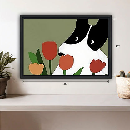 Funny Dog Art - Canvas Wall Art - Abstract Funny Living Room Decor| Liberty Signs #HZ038