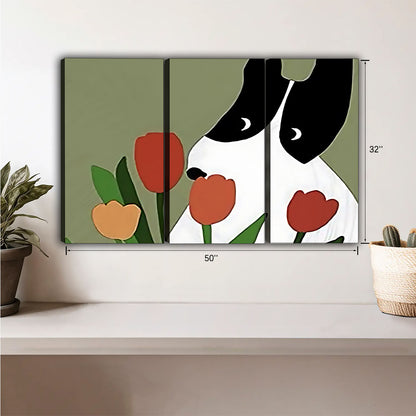 Funny Dog Art - Canvas Wall Art - Abstract Funny Living Room Decor| Liberty Signs #HZ038