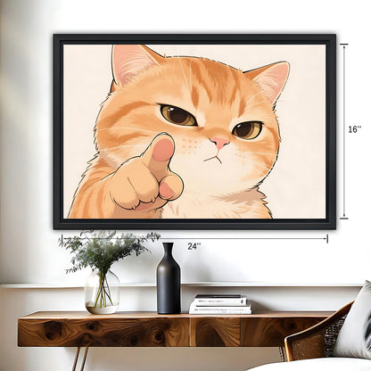 Funny Cat Art - Canvas Wall Art - Abstract Funny Living Room Decor| Liberty Signs #HZ041