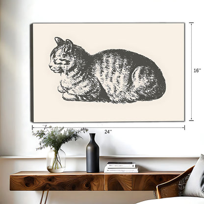 Funny Cat Art - Canvas Wall Art - Abstract Funny Living Room Decor| Liberty Signs #HZ042