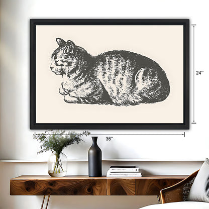 Funny Cat Art - Canvas Wall Art - Abstract Funny Living Room Decor| Liberty Signs #HZ042