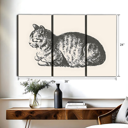 Funny Cat Art - Canvas Wall Art - Abstract Funny Living Room Decor| Liberty Signs #HZ042