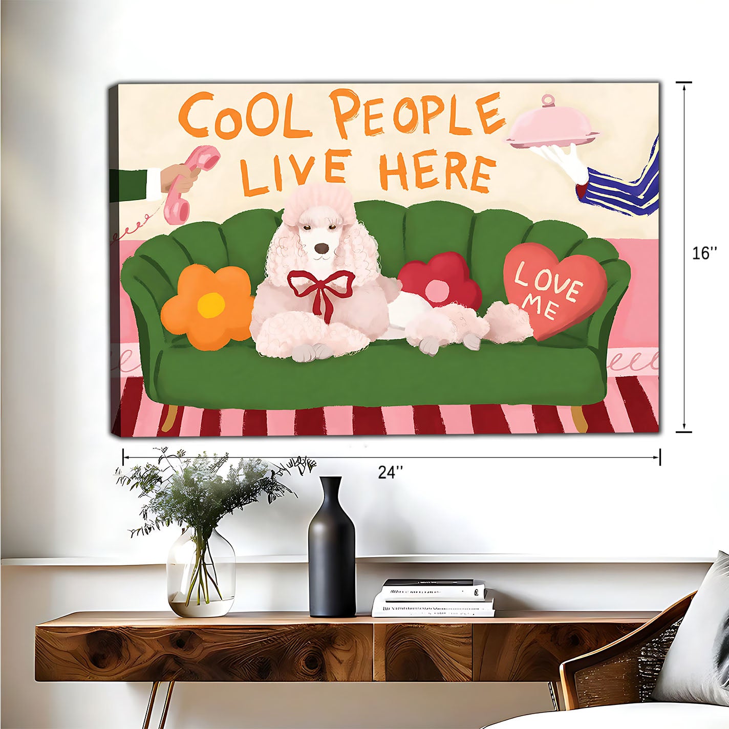 Funny Dog Art - Canvas Wall Art - Abstract Funny Living Room Decor| Liberty Signs #HZ047