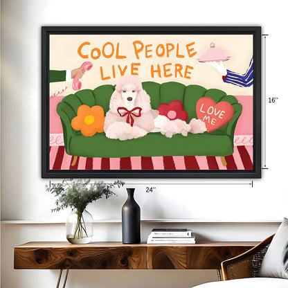 Funny Dog Art - Canvas Wall Art - Abstract Funny Living Room Decor| Liberty Signs #HZ047