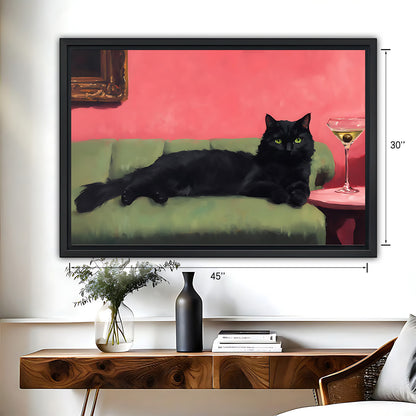 Funny Cat Art - Canvas Wall Art - Abstract Funny Living Room Decor| Liberty Signs #HZ050