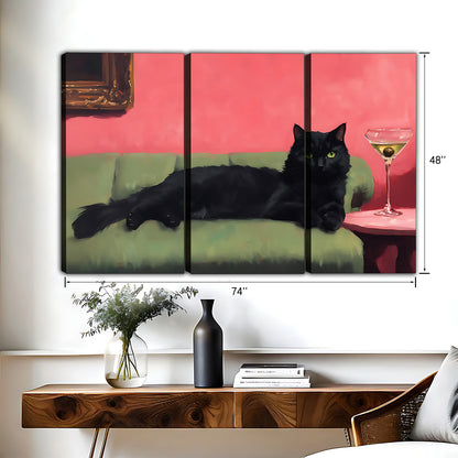 Funny Cat Art - Canvas Wall Art - Abstract Funny Living Room Decor| Liberty Signs #HZ050