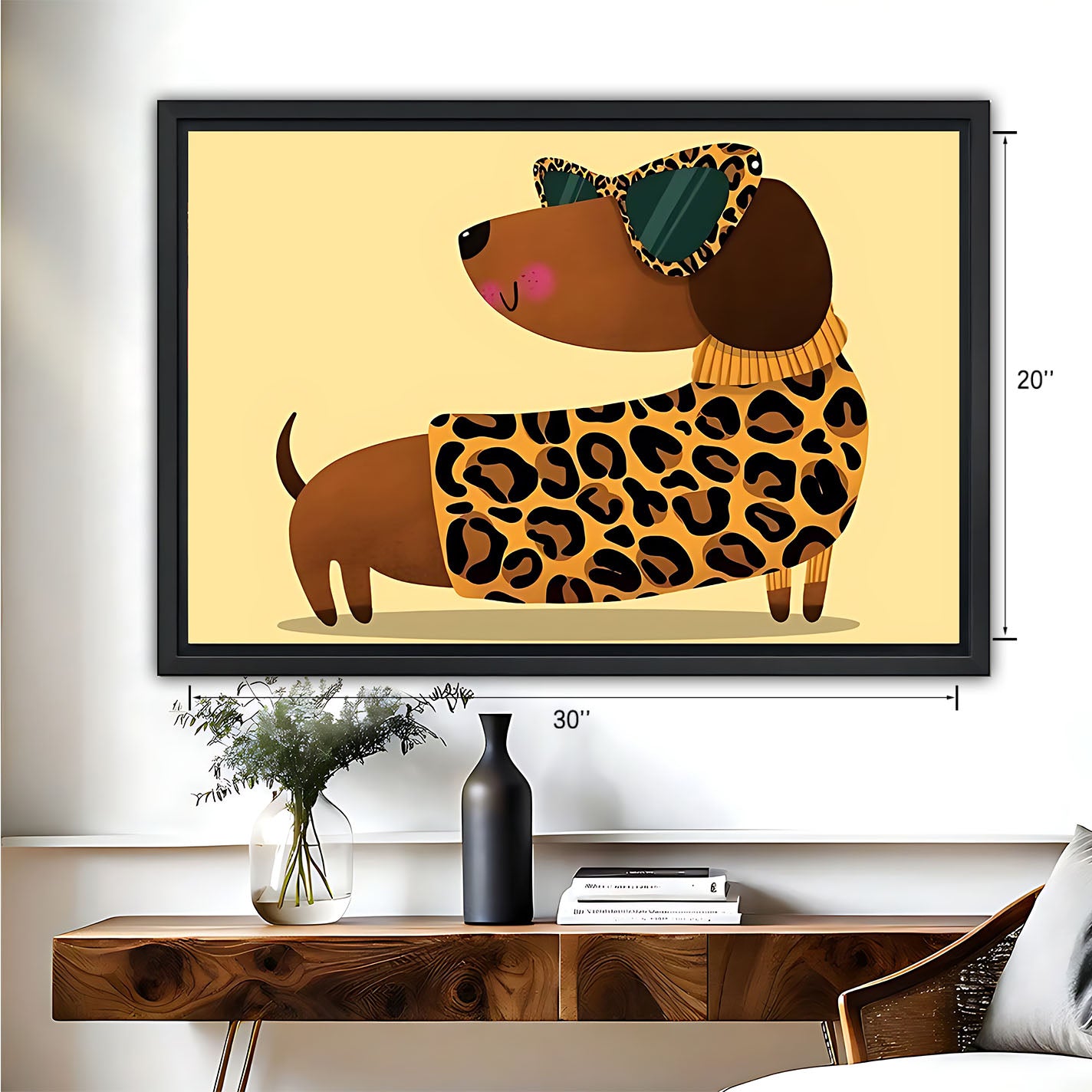 Funny Dog Art - Canvas Wall Art - Abstract Funny Living Room Decor| Liberty Signs #HZ051