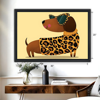Funny Dog Art - Canvas Wall Art - Abstract Funny Living Room Decor| Liberty Signs #HZ051