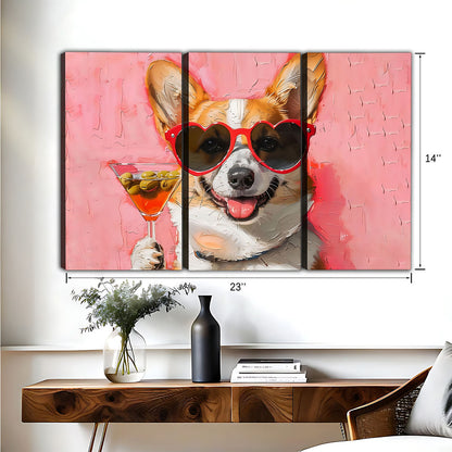 Funny Dog Art - Canvas Wall Art - Abstract Funny Living Room Decor| Liberty Signs #HZ052