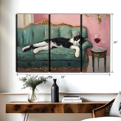 Funny Cat Art - Canvas Wall Art - Abstract Funny Living Room Decor| Liberty Signs #HZ053