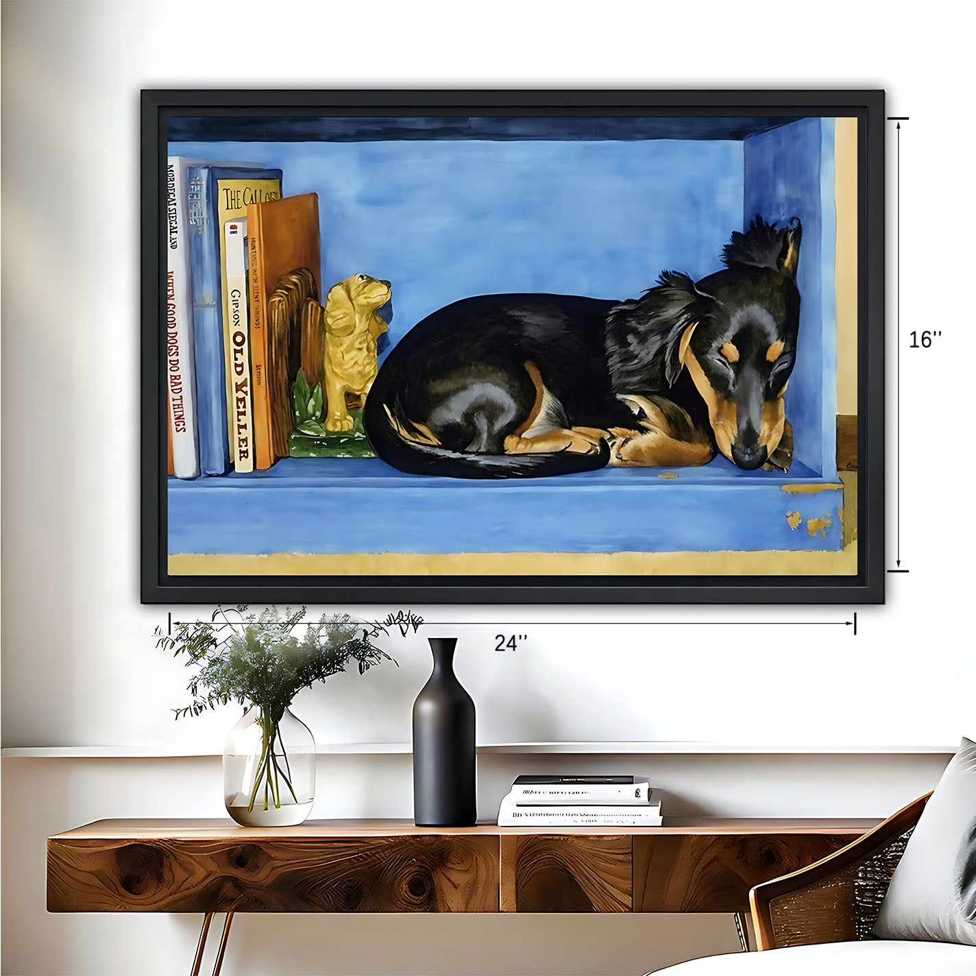 Funny Dog Art - Canvas Wall Art - Abstract Funny Living Room Decor| Liberty Signs #HZ056
