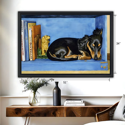 Funny Dog Art - Canvas Wall Art - Abstract Funny Living Room Decor| Liberty Signs #HZ056