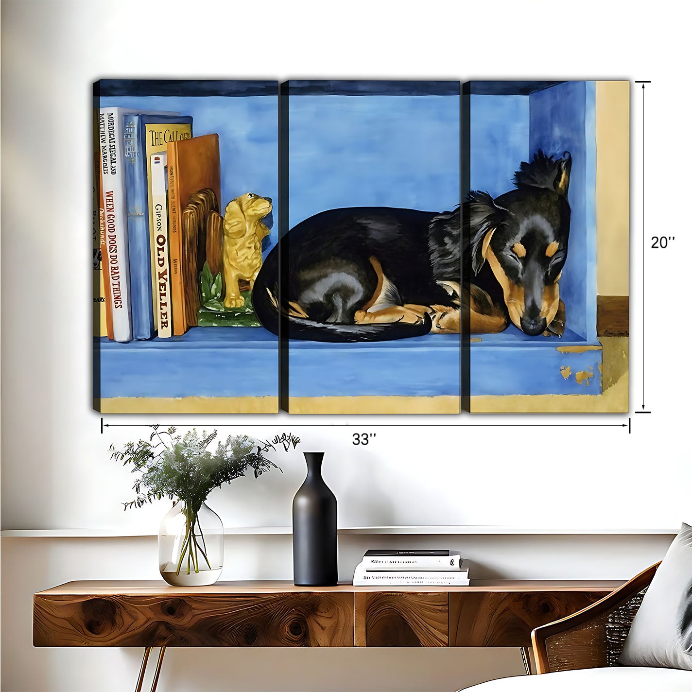 Funny Dog Art - Canvas Wall Art - Abstract Funny Living Room Decor| Liberty Signs #HZ056