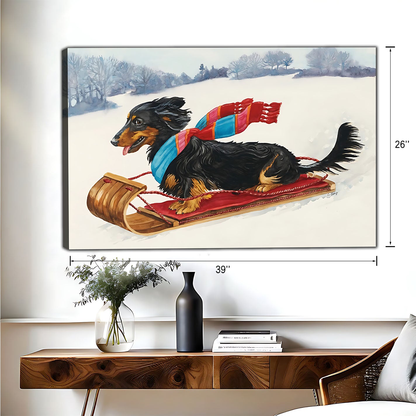 Funny Dog Art - Canvas Wall Art - Abstract Funny Living Room Decor| Liberty Signs #HZ057