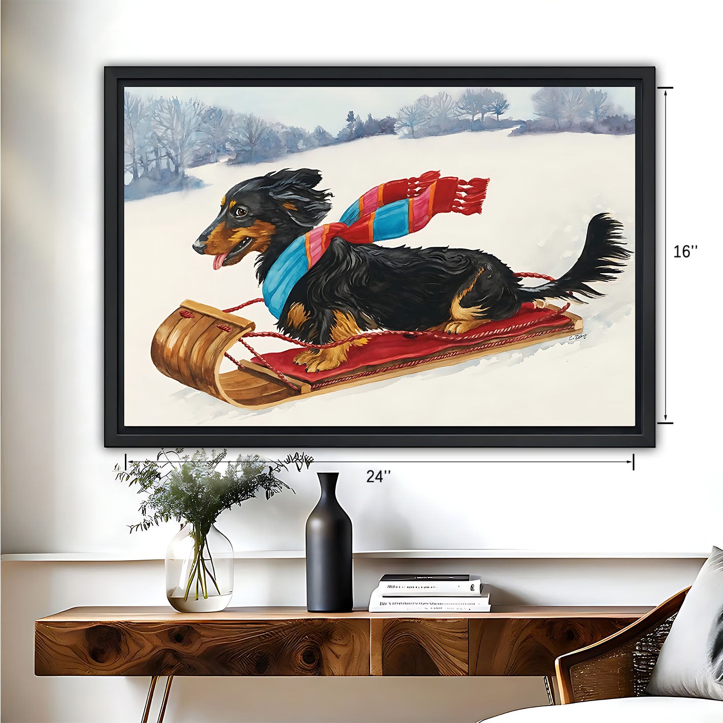 Funny Dog Art - Canvas Wall Art - Abstract Funny Living Room Decor| Liberty Signs #HZ057