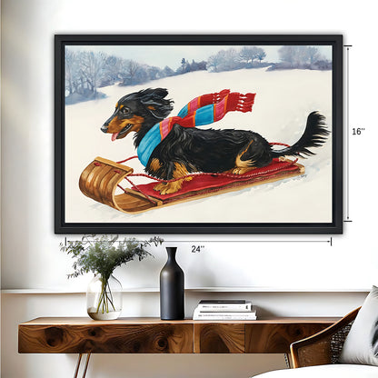 Funny Dog Art - Canvas Wall Art - Abstract Funny Living Room Decor| Liberty Signs #HZ057