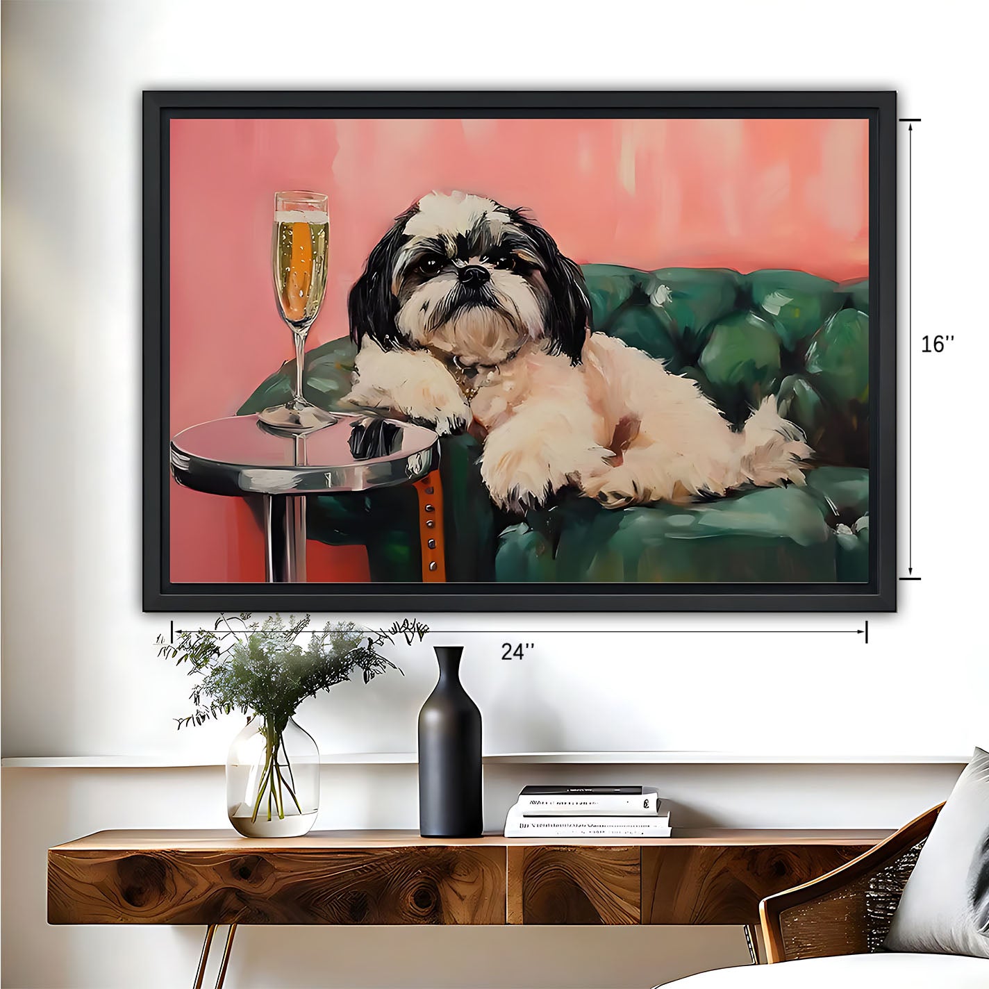 Funny Dog Art - Canvas Wall Art - Abstract Funny Living Room Decor| Liberty Signs #HZ058