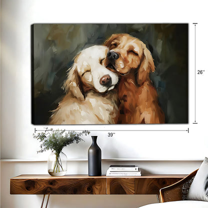 Funny Dog Art - Canvas Wall Art - Abstract Funny Living Room Decor| Liberty Signs #HZ059