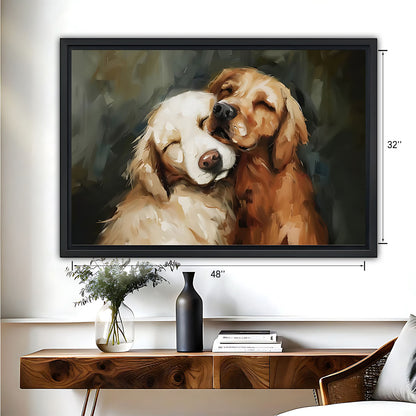 Funny Dog Art - Canvas Wall Art - Abstract Funny Living Room Decor| Liberty Signs #HZ059