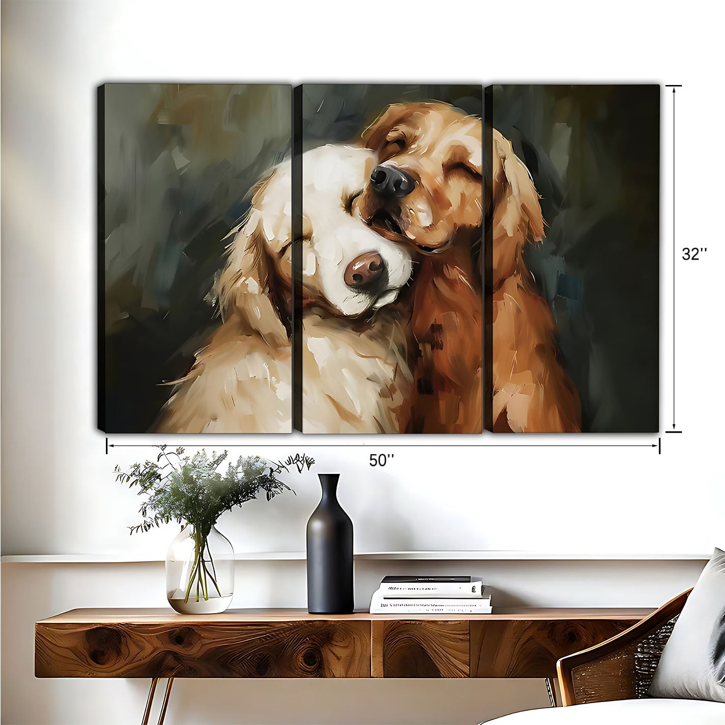 Funny Dog Art - Canvas Wall Art - Abstract Funny Living Room Decor| Liberty Signs #HZ059