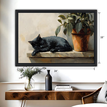 Funny Cat Art - Canvas Wall Art - Abstract Funny Living Room Decor| Liberty Signs #HZ060
