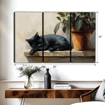 Funny Cat Art - Canvas Wall Art - Abstract Funny Living Room Decor| Liberty Signs #HZ060