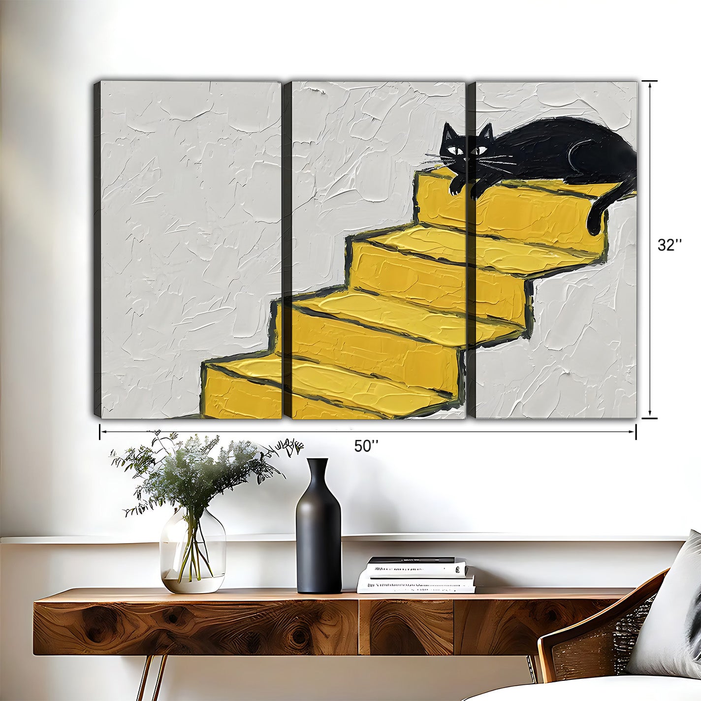 Funny Cat Art - Canvas Wall Art - Abstract Funny Living Room Decor| Liberty Signs #HZ061