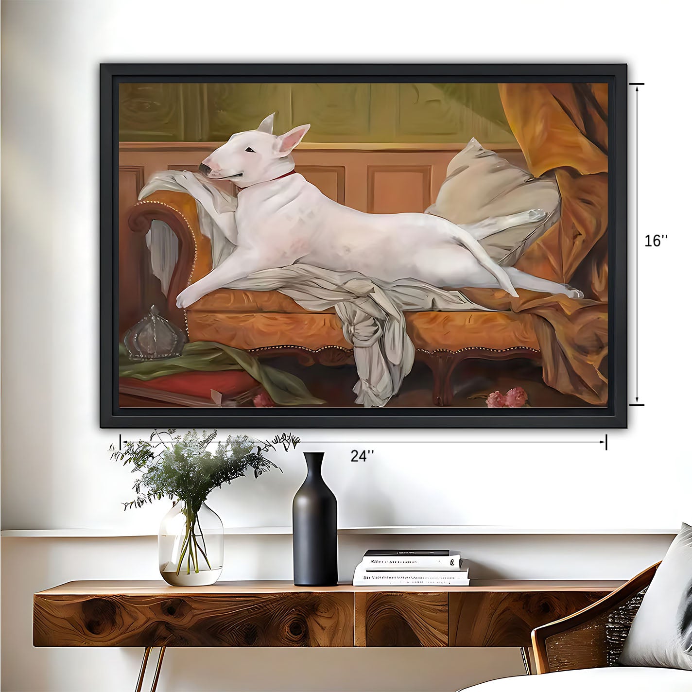 Funny Dog Art - Canvas Wall Art - Abstract Funny Living Room Decor| Liberty Signs #HZ063