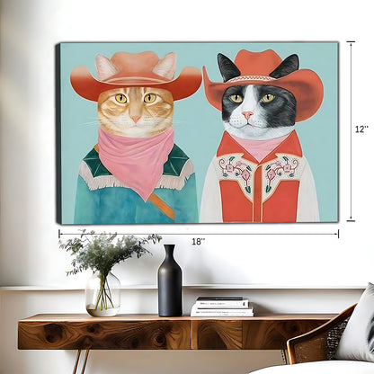 Funny Cat Art - Canvas Wall Art - Abstract Funny Living Room Decor| Liberty Signs #HZ064